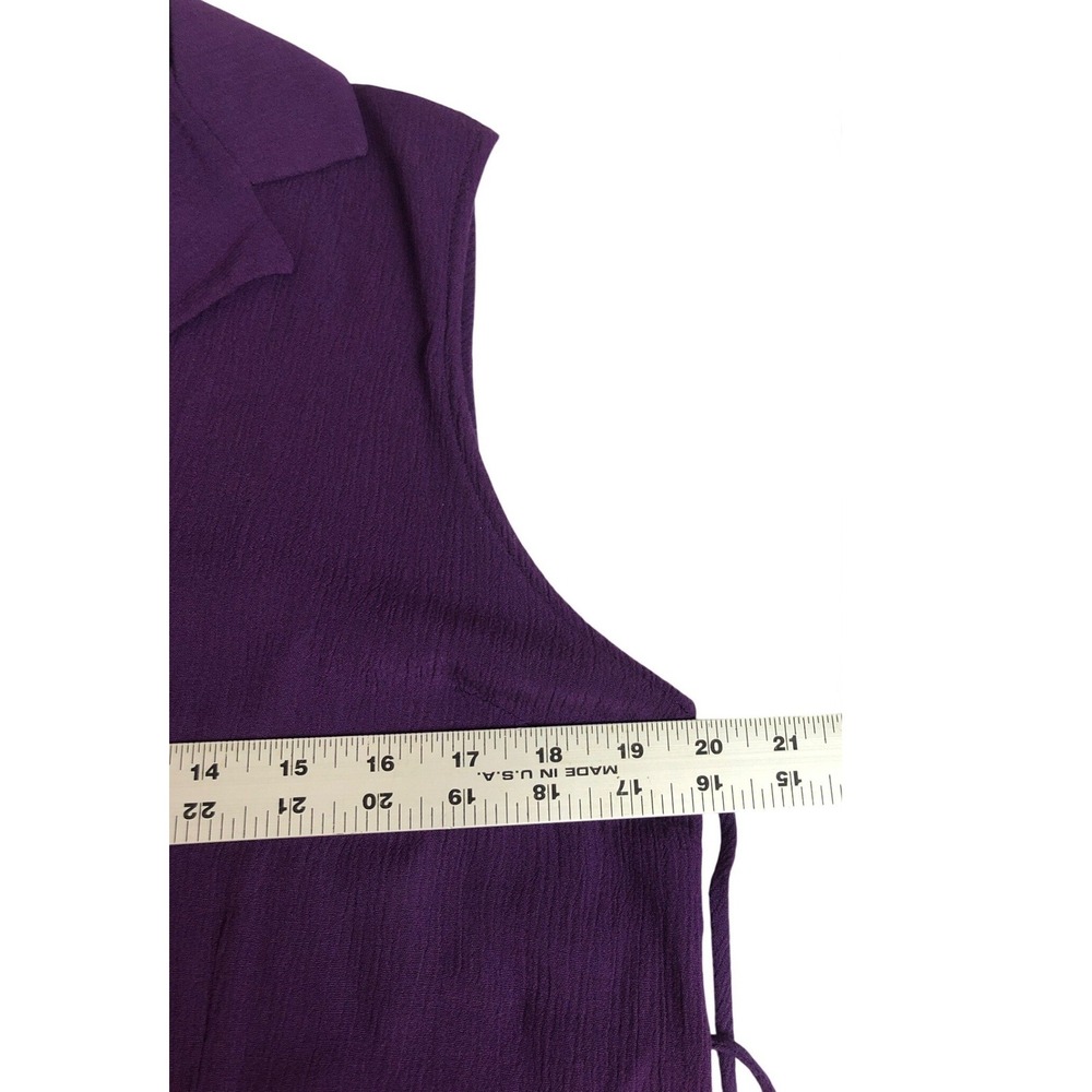Kathie Lee Collection Womens Purple Rayon Maxi Skirt Set Side Tie Top Size M - Picture 7 of 11